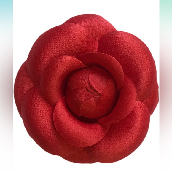 M&S Schmalberg Accessories - M&S Schmalberg Camellia Silk Fabric Flower Pin Brooch Hand Made in NYC
